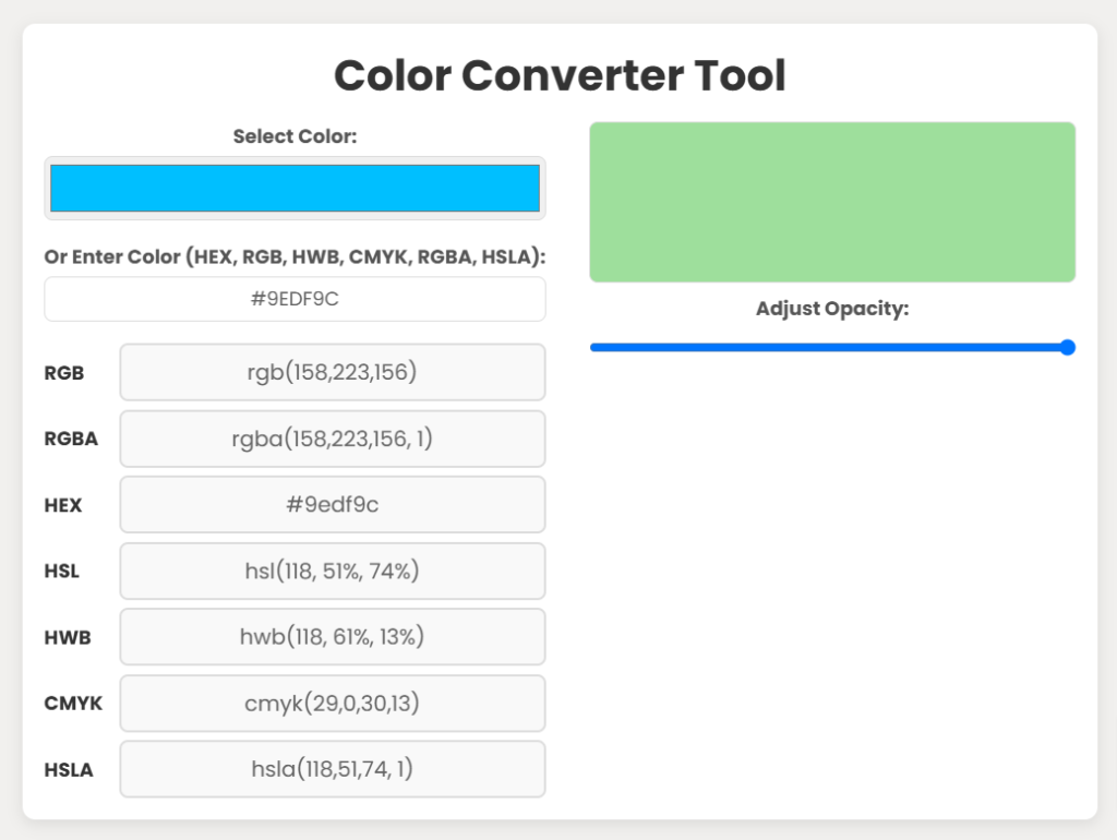 Color Converter Tool