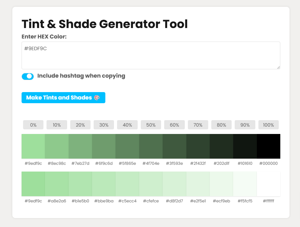 Shade Generator Tool